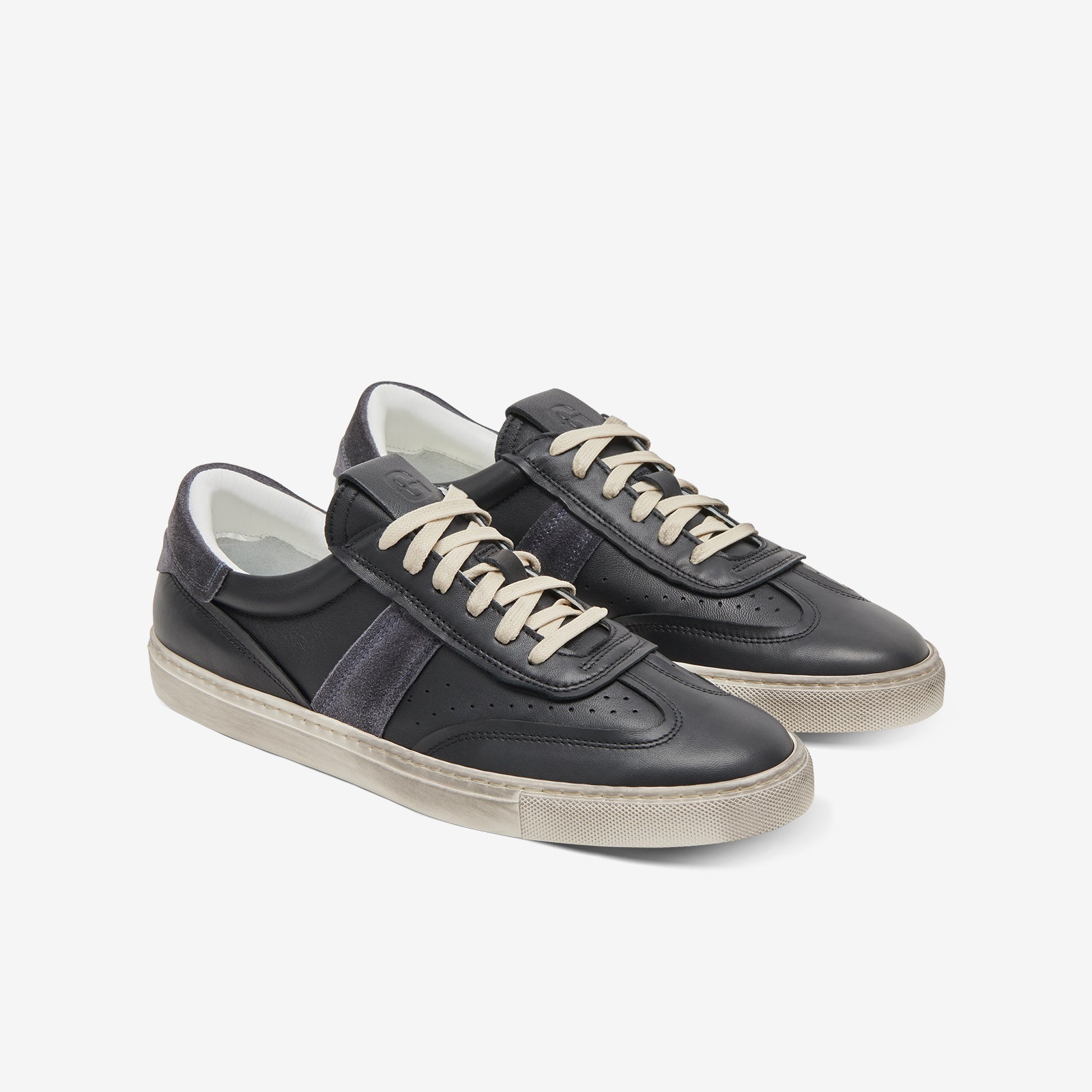 Greats - The Charlie Distressed - Black/Grey - Men's Shoe – GREATS