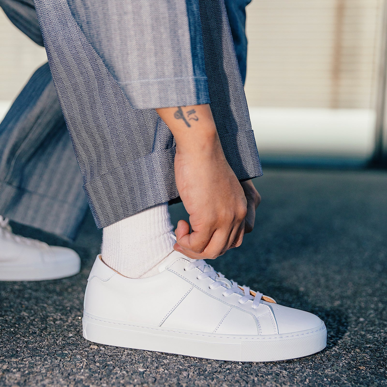 Nothing New Men's Kicks Sustainable Canvas Low-top Sneaker | Off-White Gum, Size 9.5